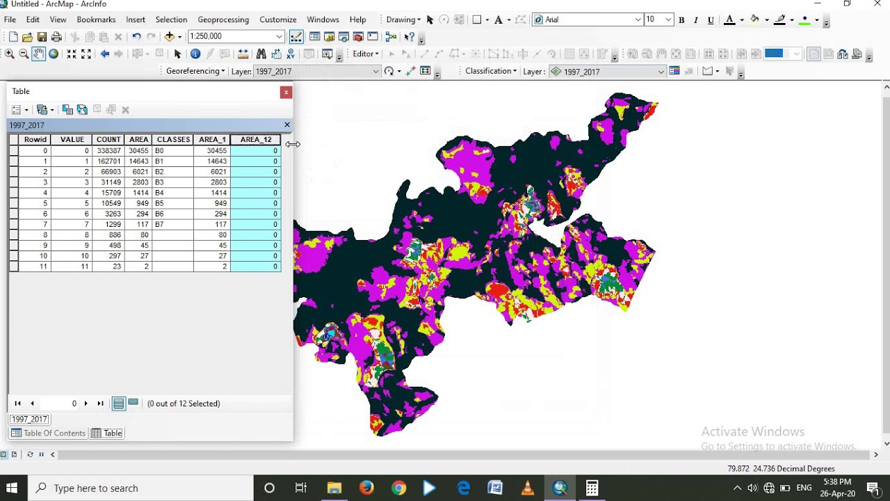 How to calculate area of Raster file in ArcGIS