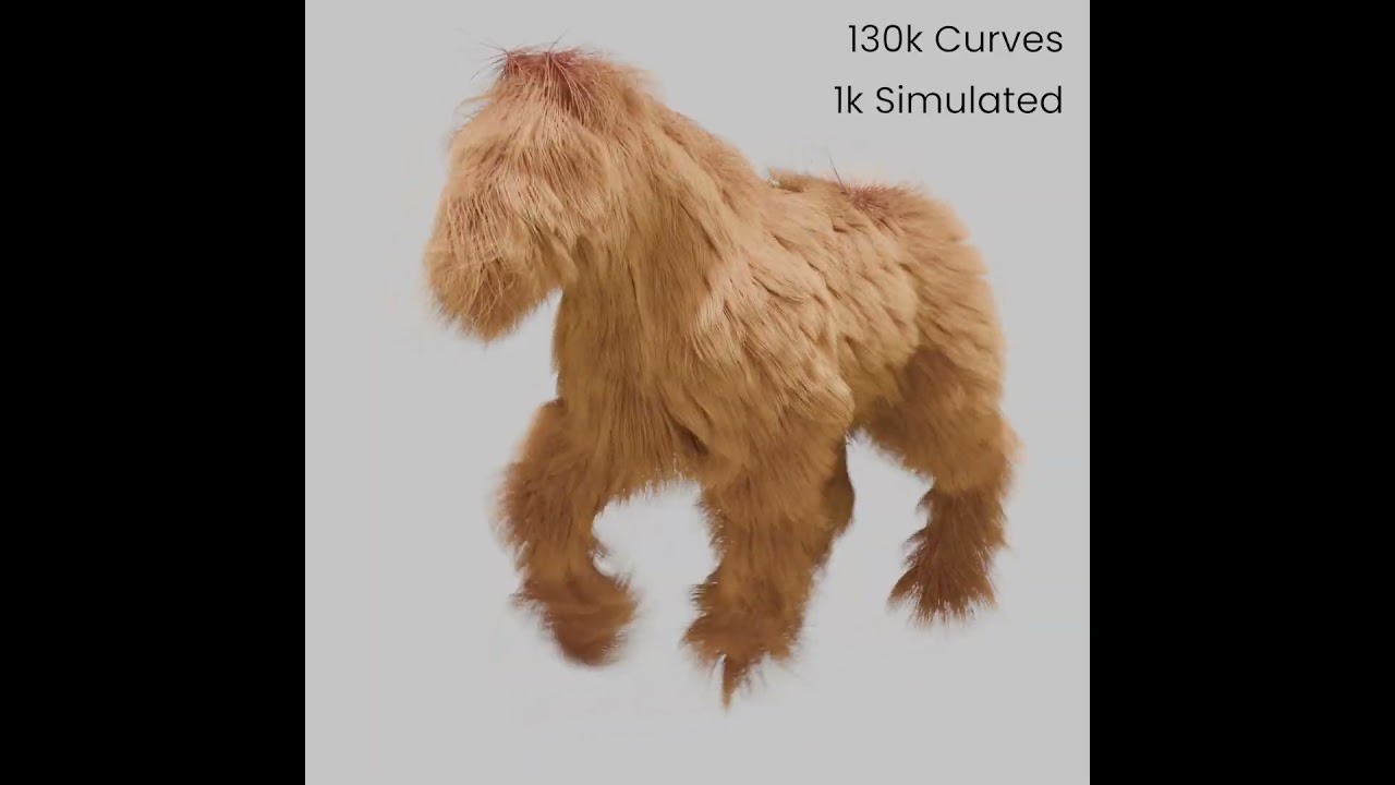 Fur Guide Simulation Test in Blender 4.3
