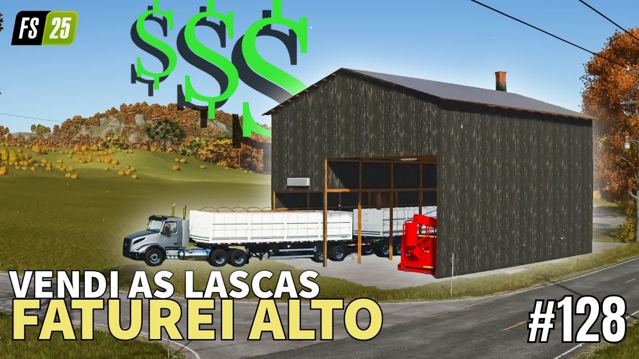 #128 Começar do ZERO! TRITUREI AS LASCAS E LUCREI MILHÕES! Farming Simulator 25