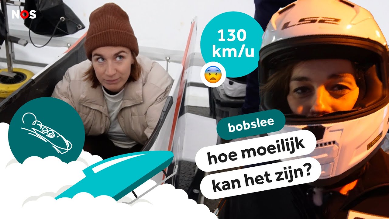 Met 130 KM/U naar BENEDEN met het Nederlands BOBSLEETEAM 😨 | Hoe moeilijk kan het zijn? | NOS Sport
