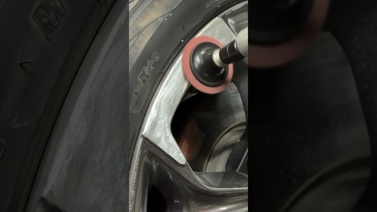Quick rim repair!! #rimrepair #rim #repair #wheels #detailing #cardetailing