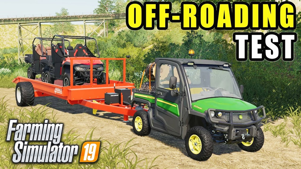 FS19- JOHN DEERE GATOR TOWING MAHINDRA UTVS & FIREWOOD | HEAVY HAULING