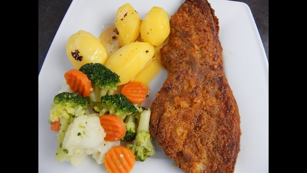 Falsches Kotelett oder paniertes Bauchfleisch aus dem Backofen