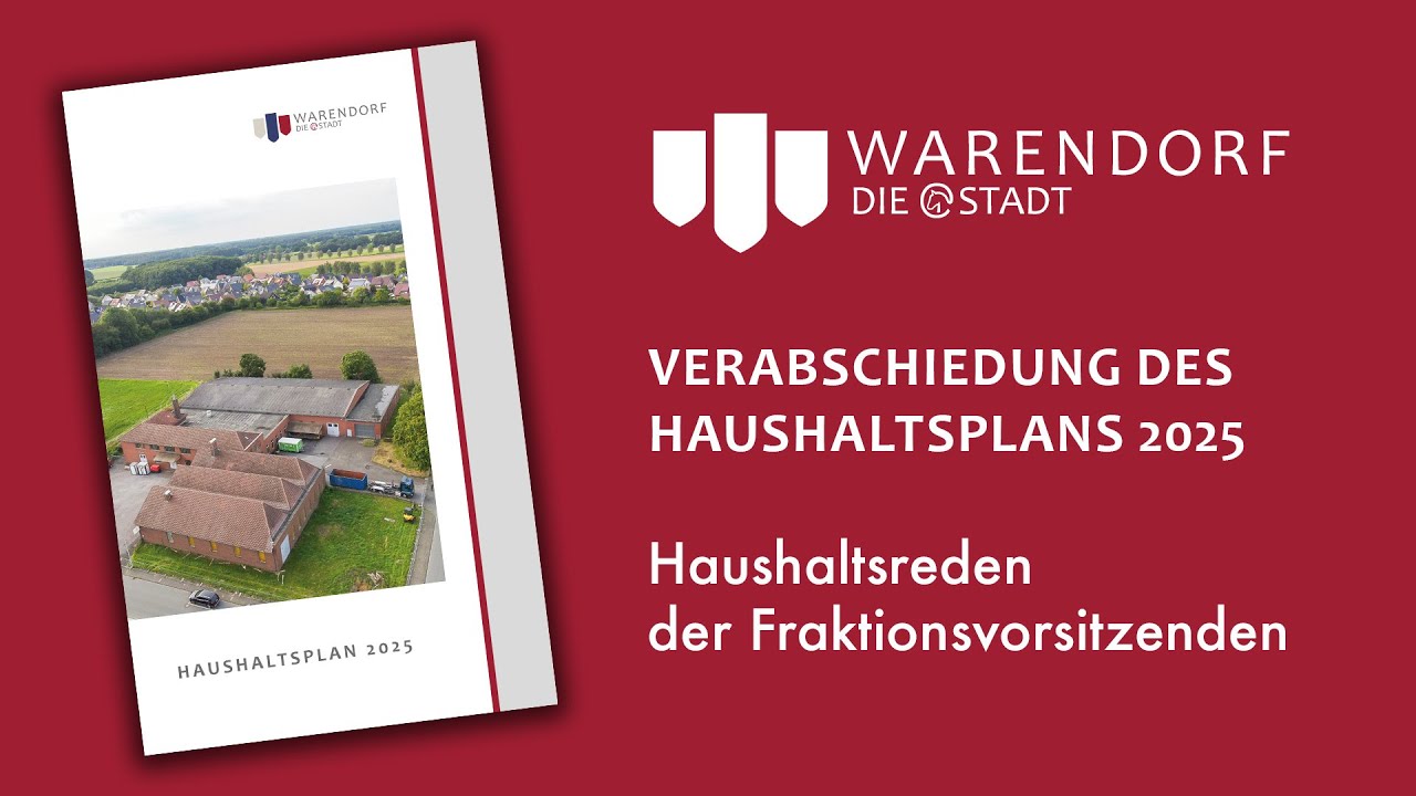 Haushaltsreden der Fraktionsvorsitzenden zum Haushalt 2025