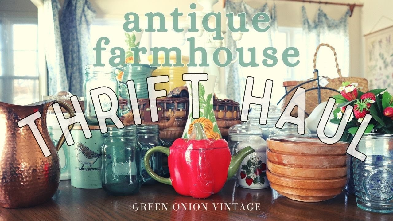 Spring 2023 Goodwill Haul for Resale | Antique Farmhouse Home Decor for Spring Vintage Cottage Decor