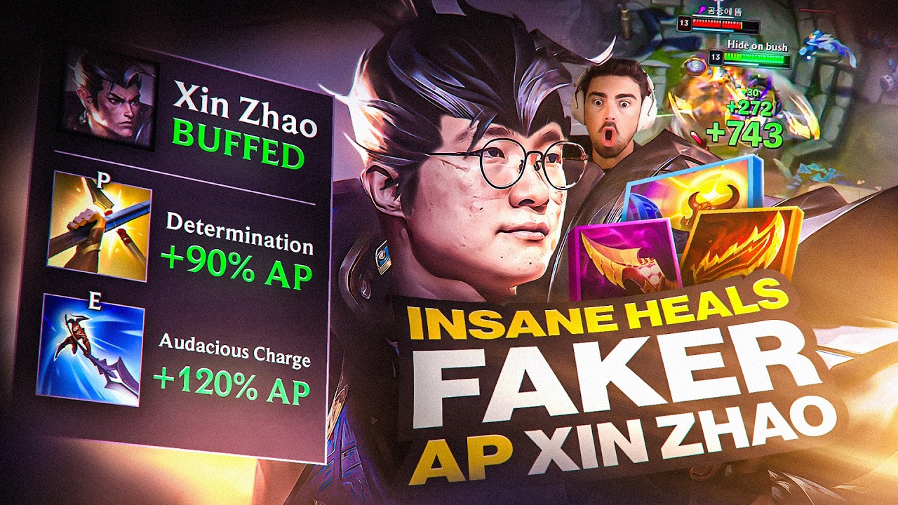 FAKER abusing AP XIN ZHAO *INSANE HEALING*