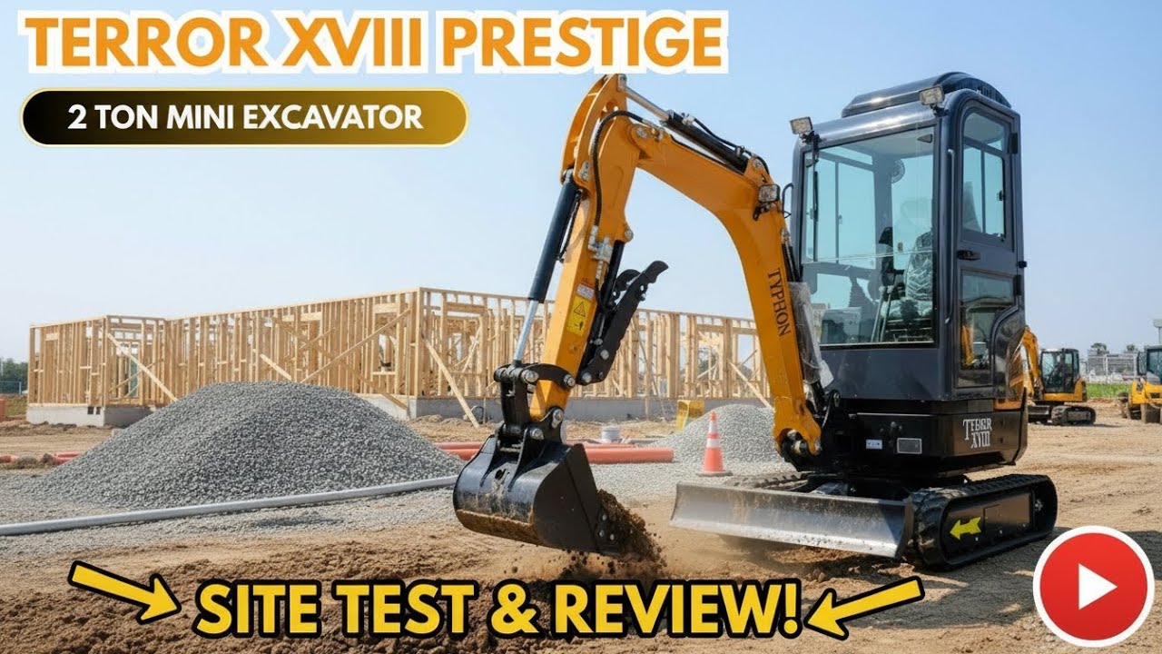TYPHON TERROR XVIII Prestige 2 Ton Mini Excavator KUBOTA Diesel Engine USA