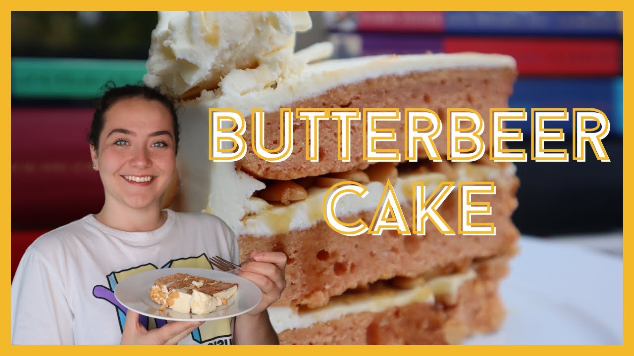 BUTTERBEER CAKE | With a marshmallow frosting