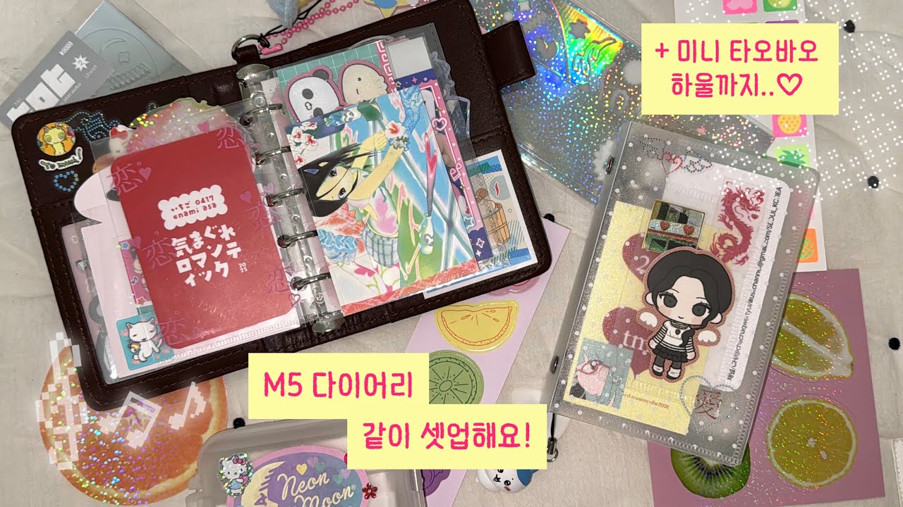 [다꾸 브이로그] M5 5공 다이어리 같이 셋업해요! • 쉽겟, 타오바오 다꾸템 미니 하울♡ 