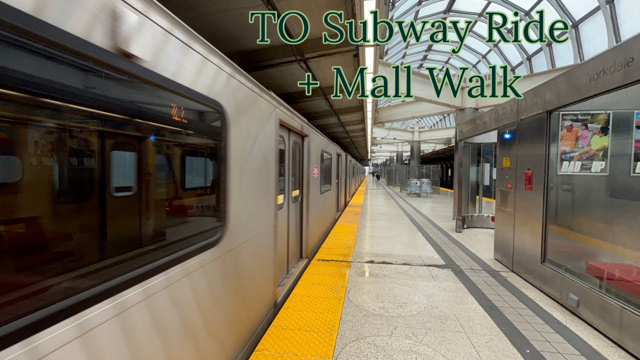 Rainy Toronto TTC Subway Ride to Yorkdale Mall + Walk Around 6/9/2023