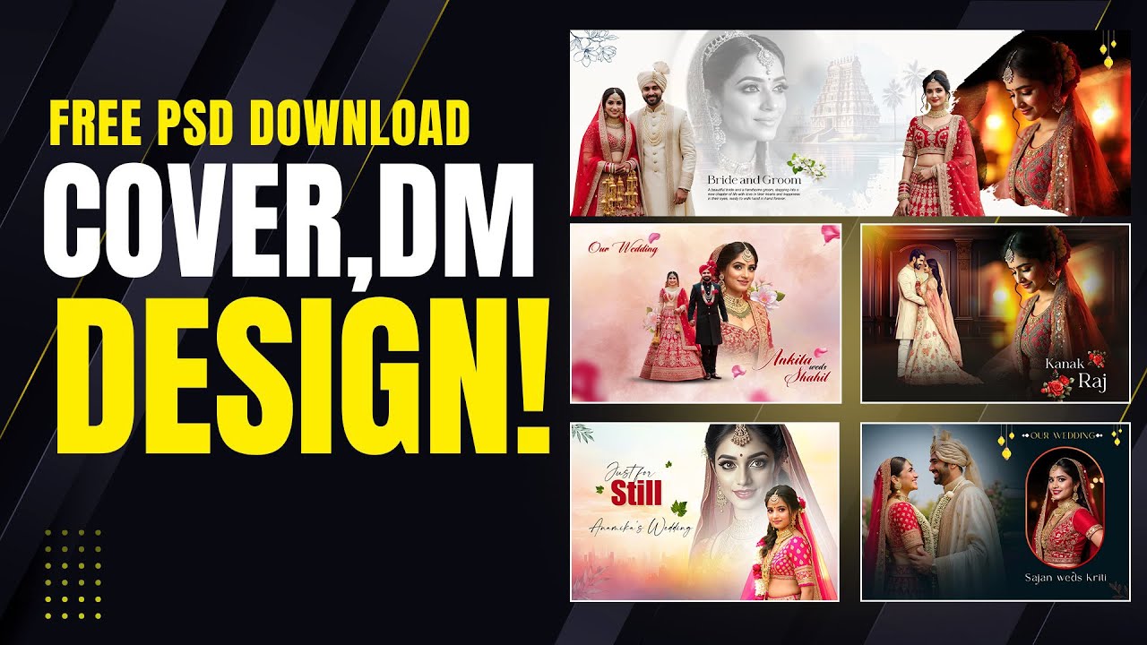 Cover PSD Free PSD 12x36 Front & Back Wedding Album DM
