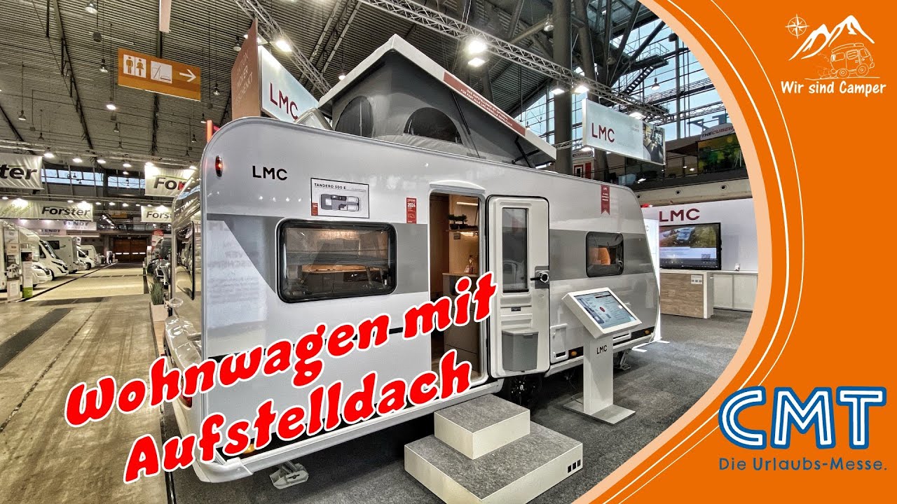 Einen Wohnwagen mit Aufstelldach sieht man sehr selten | LMC Tandero 500 E