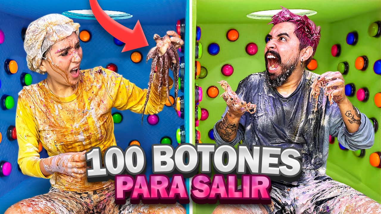 100 BOTONES MISTERIOSOS SOLO 1 PARA ESCAPAR CON MI ESPOSA