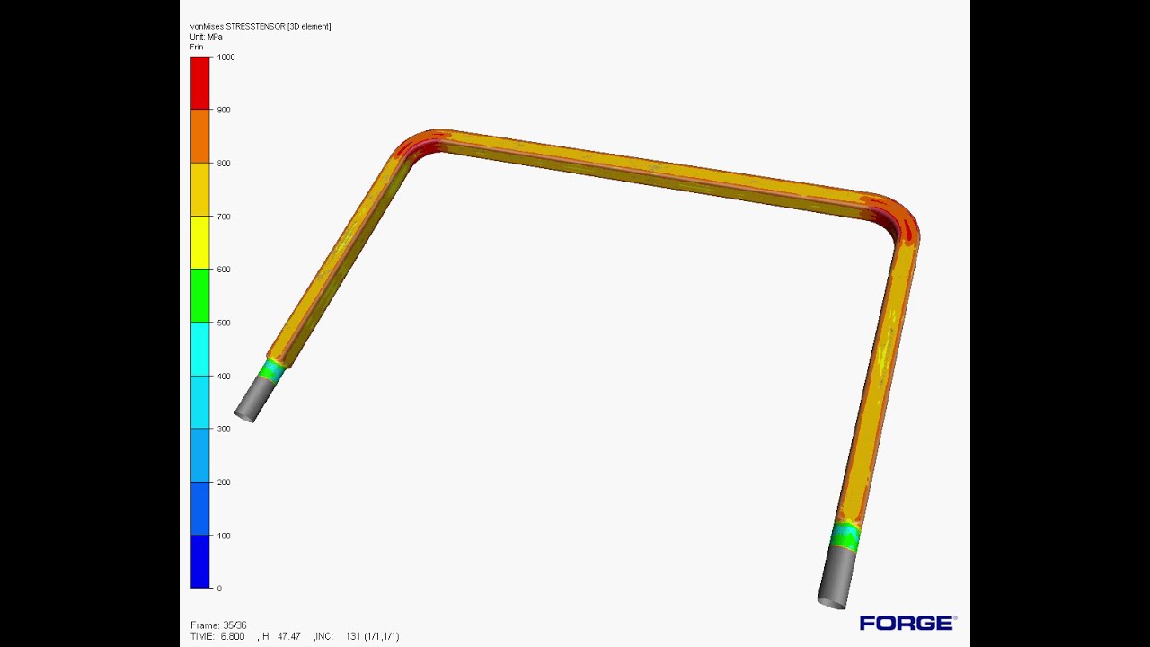 Tube hydroforming simulation - FORGE&reg;
