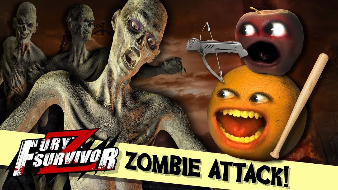 ZOMBIE ATTACK!!! | Annoying Orange and Midget Apple play Fury Survivor Z! #sponsored