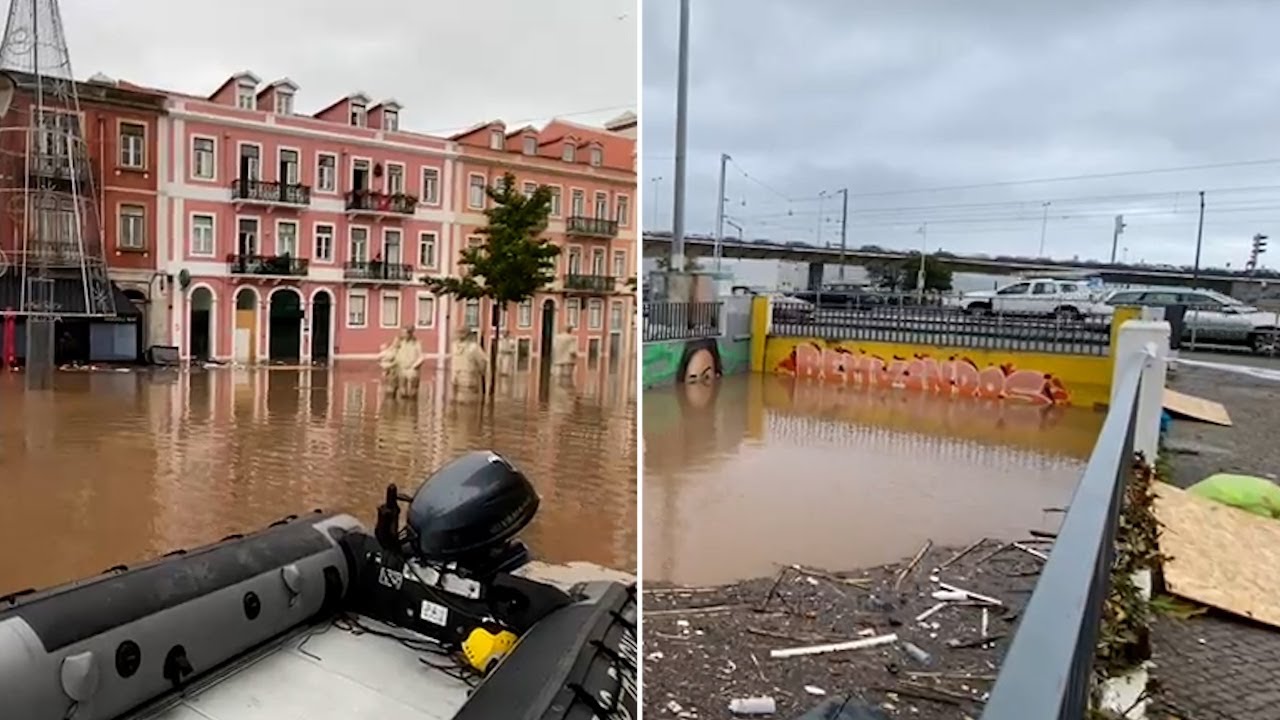 Algés volta a inundar. As imagens dos estragos provocados pelas cheias