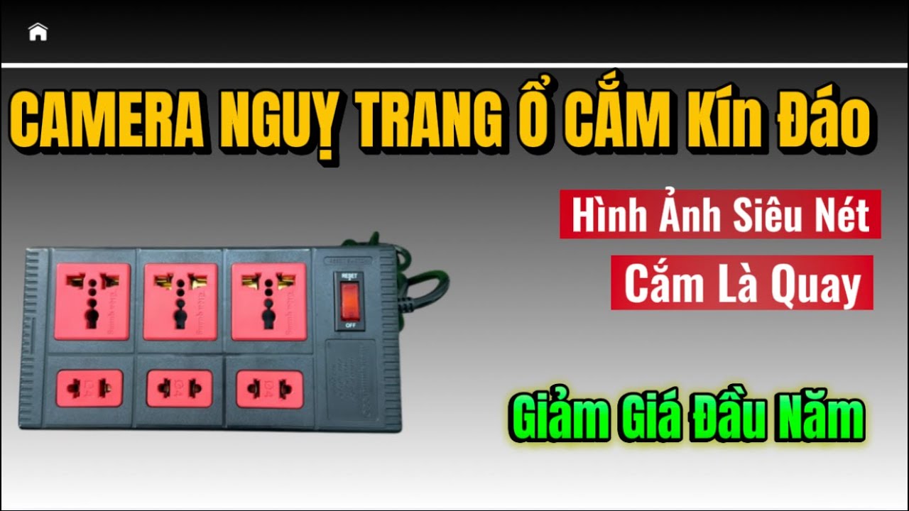 Camera Ngụy Trang Ổ Cắm – Quan Sát Kín Đáo, Full HD Sắc Nét