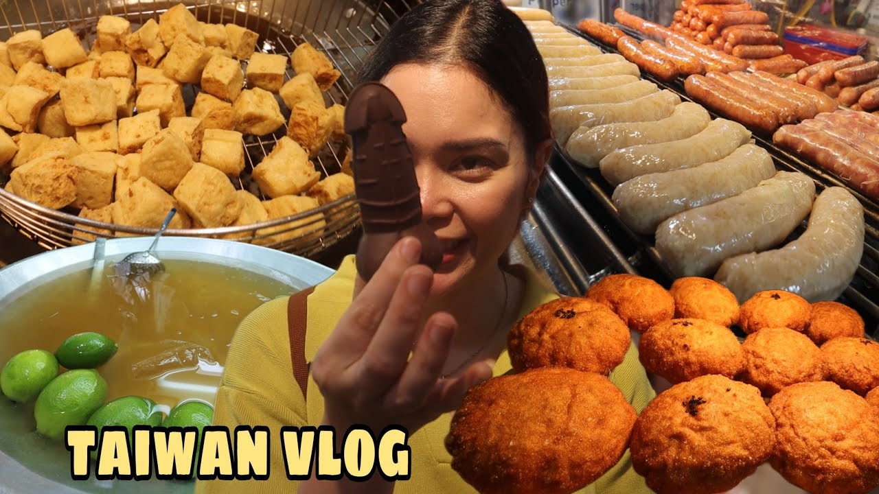 NIGHT MARKET in TAIWAN | STINKY TOFU, TAIWANESE SAUSAGE RICE BUN and OYSTER BUN