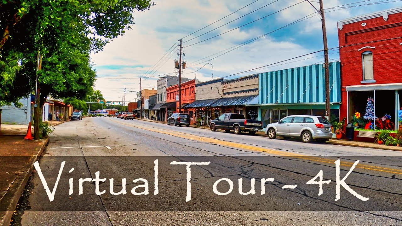 Bowdon, GA - Downtown Walking Tour - West Georgia - 4K