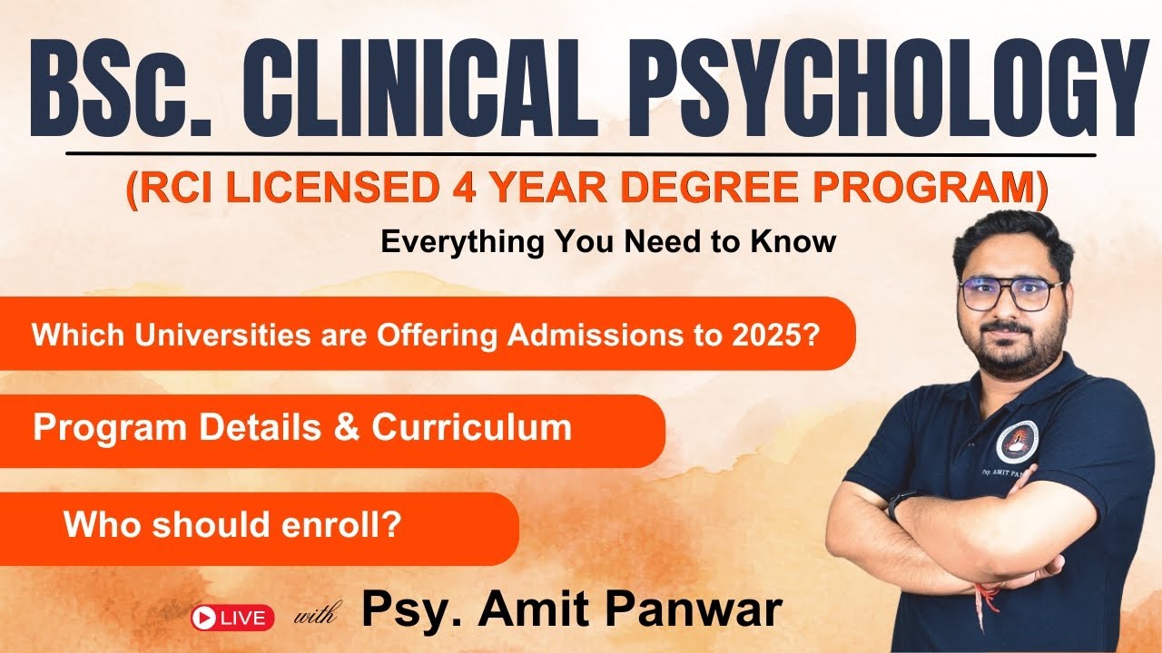 BSc Clinical Psychology (4 year, RCI Licensed): Career Options after Class 12 - B.Sc.Cl.Psy.(Hons)