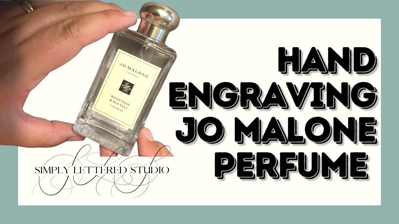 Hand Engraving a Perfume Bottle | Jo Malone Custom Engraving | Glass Etching | Freehand Calligraphy