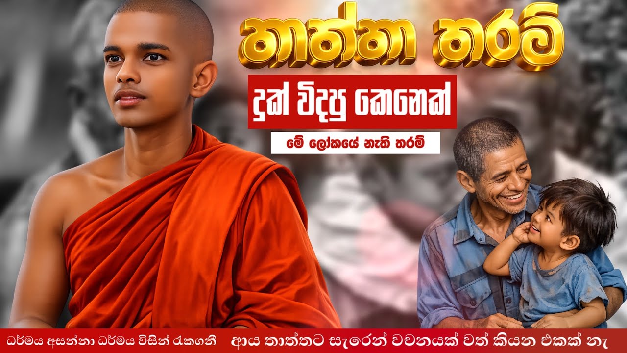 තාත්තා තරම් දුක් වින්ද කෙනක් මේ ලෝකයේ නැති තරම් 🌍 / ධර්මය නිවන් දොරටුවකි 🚪 