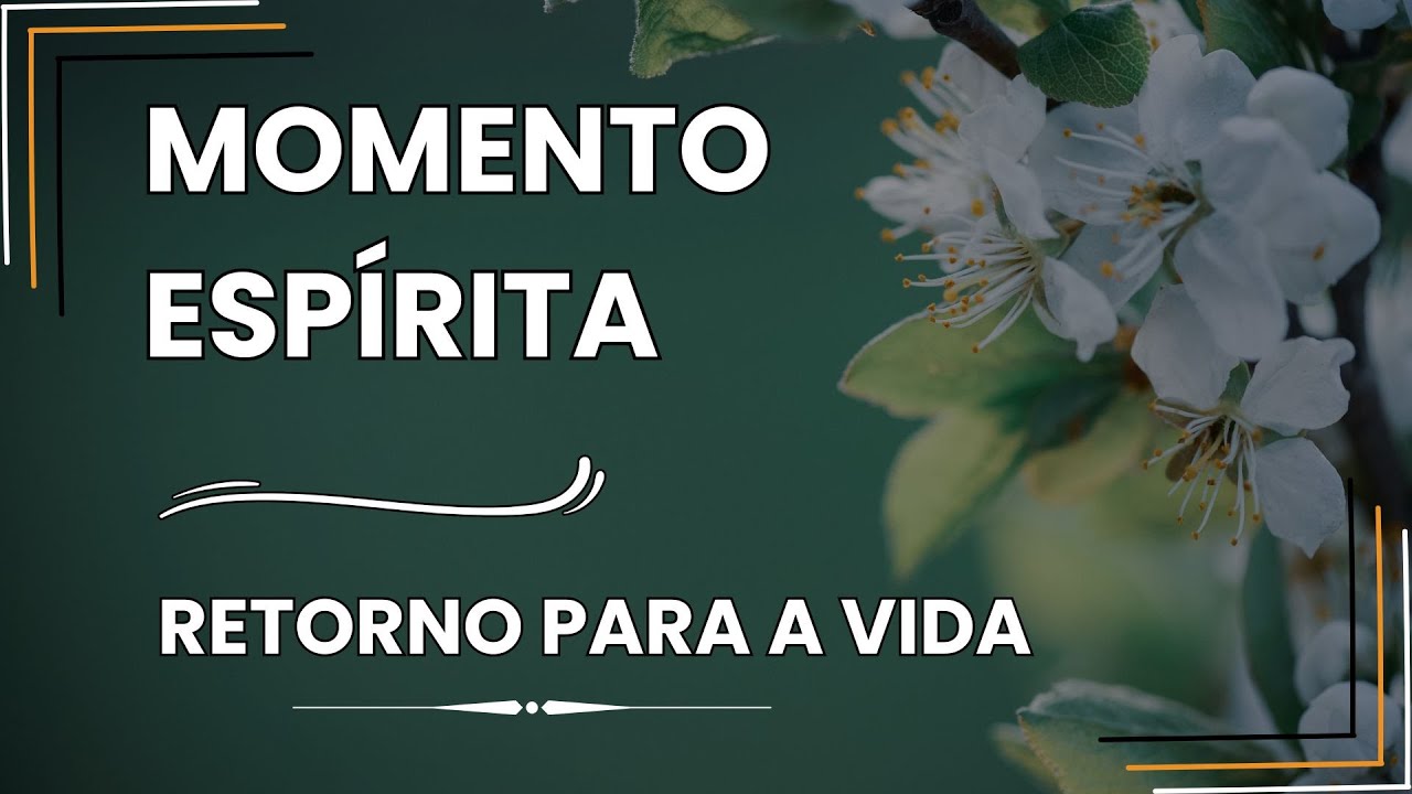 Momento Espírita - Retorno Para a Vida #momentoespírita #espiritualidade #amigos #vida
