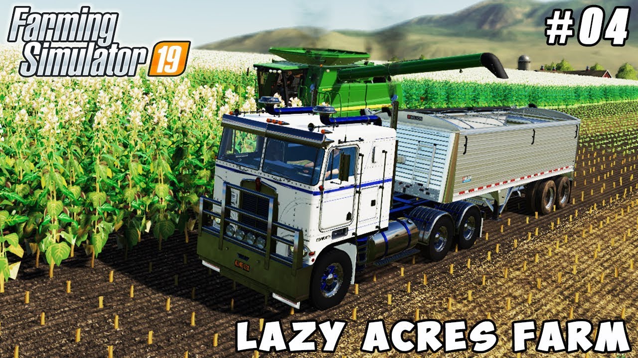 Sowing grass, harvesting tobacco | Multifruit Lazy Acres Farm | Farming simulator 19 | Timelapse #04