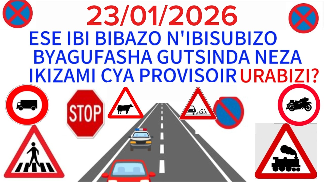 Amategeko y'umuhanda 🚨 🚔 🚨 Ibibazo n'ibisubizo by'ikizami cy'uruhushya rw'agateganyo