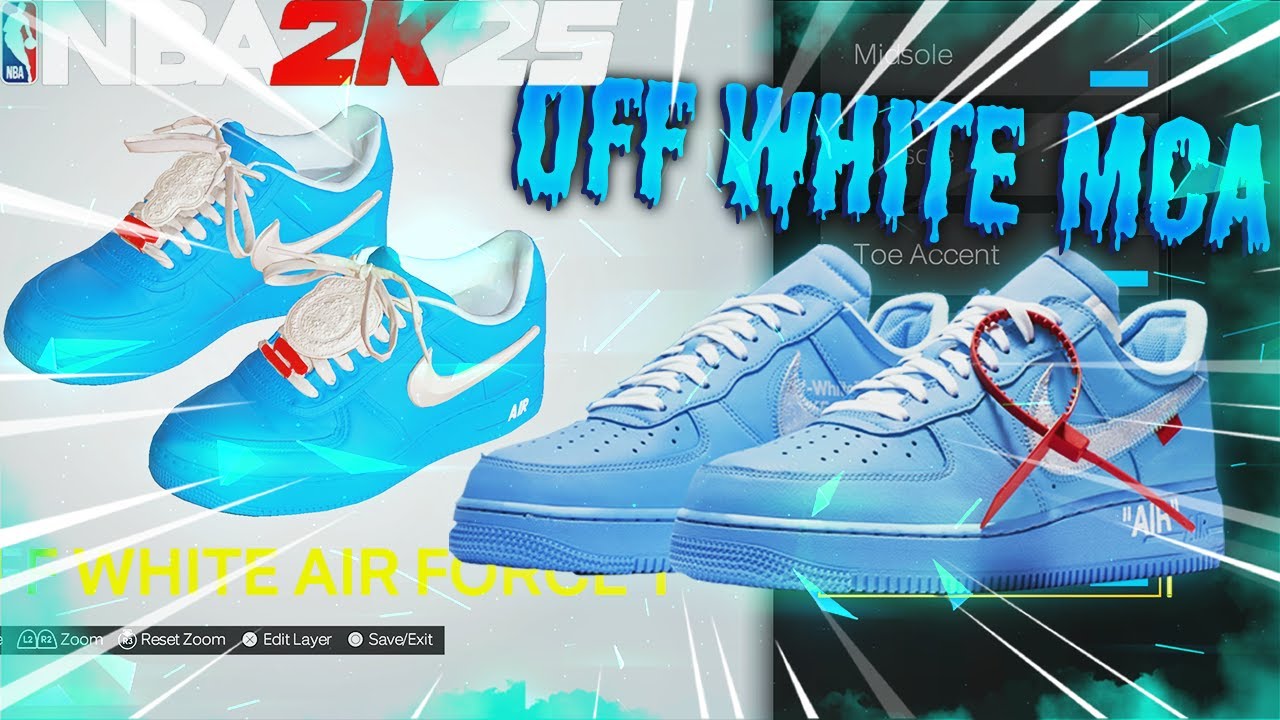 КАК СДЕЛАТЬ кроссовки Air Force 1 цвета Off-White Blue 
