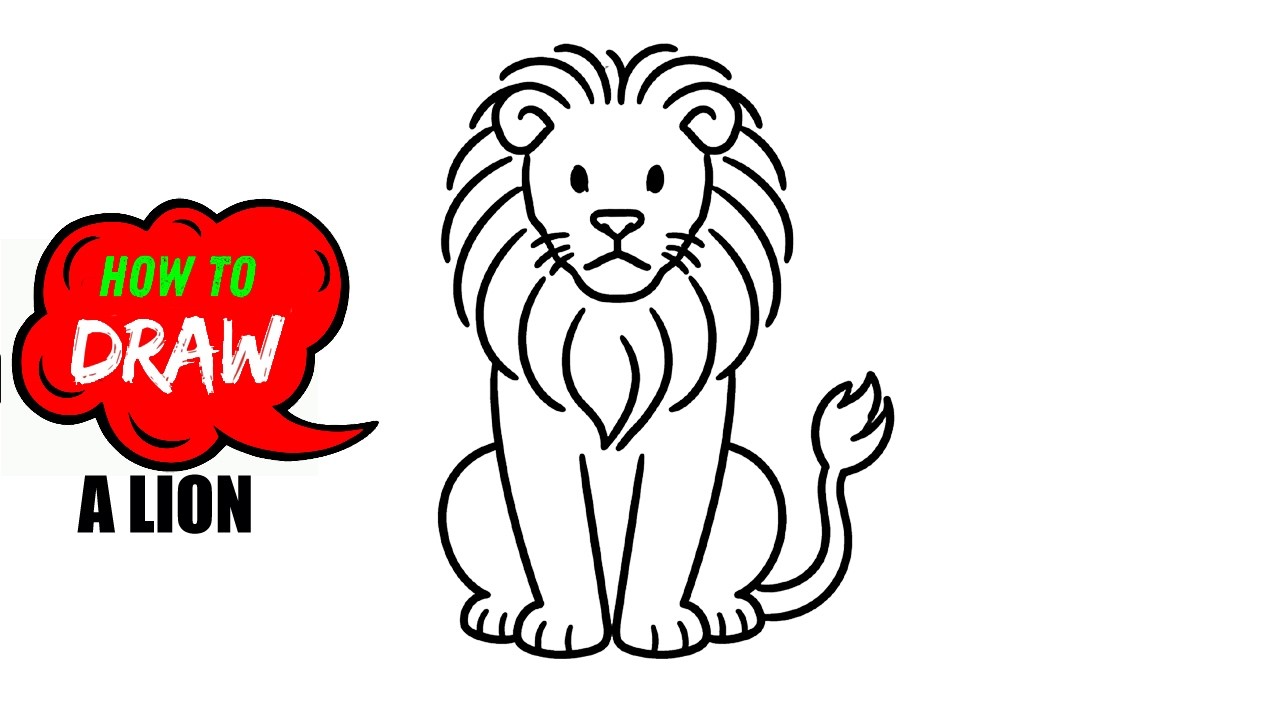 How to Draw a Cute Lion Fast & Easy | Beginner Friendly Animal Drawing Guide