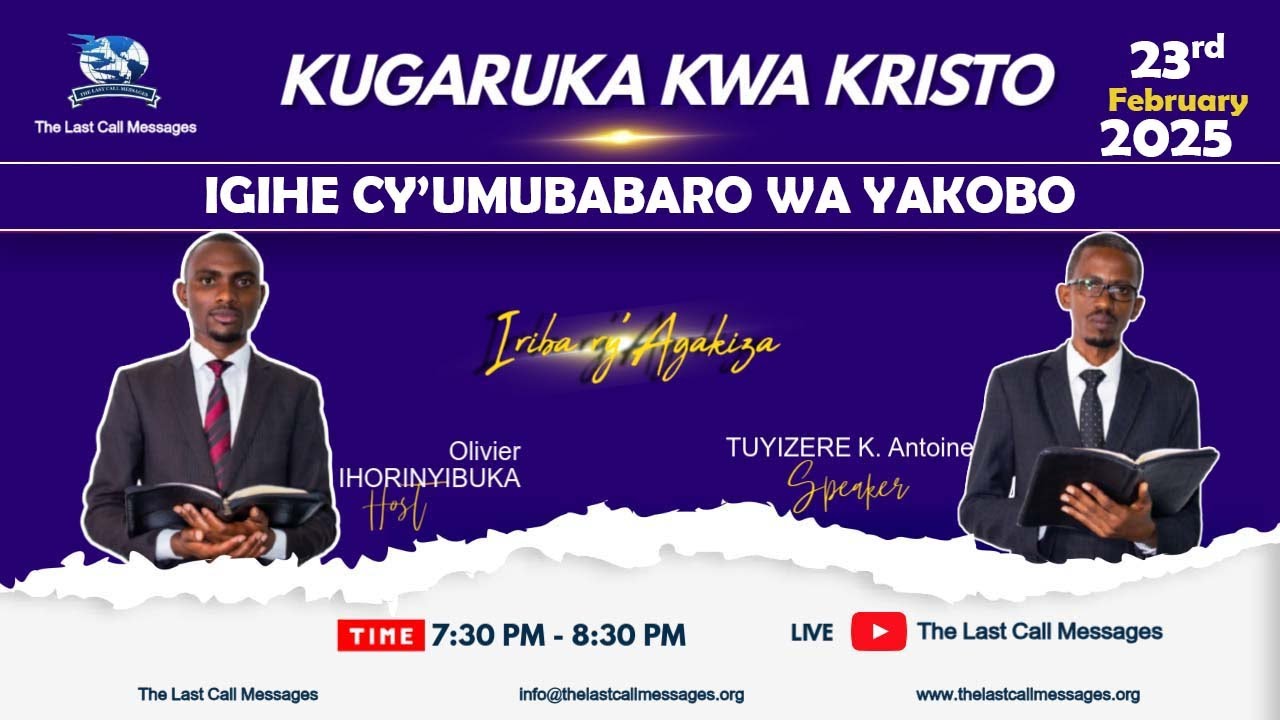 IRIBA RY'AGAKIZA 94: IGIHE CY’UMUBABARO KU BATUYE ISI : IGIHE CY'UMUBABARO WA YAKOBO
