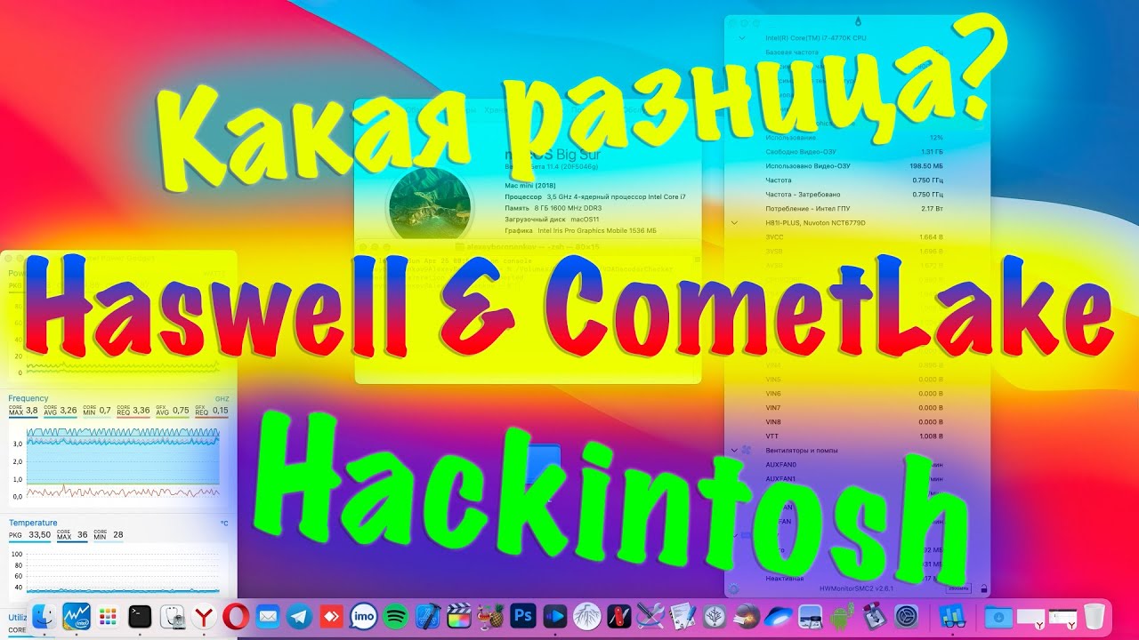 КАКАЯ РАЗНИЦА МЕЖДУ HASWELL & COMET LAKE НА HACKINTOSH?!