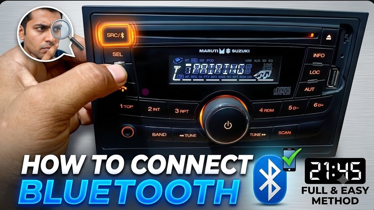 how to connect bluetooth in bolero maruti suzuki car stereo