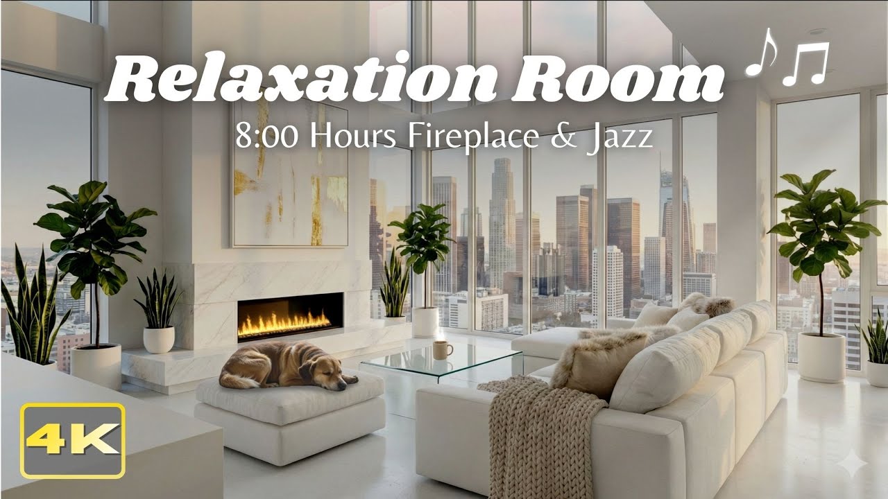 Cozy Morning Jazz | 8 Hours of Relaxation, Fireplace & Chill Vibes