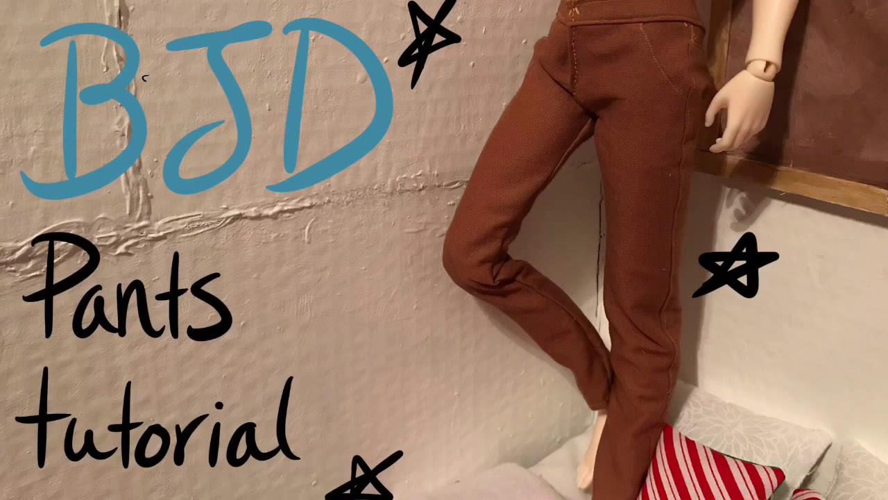 BJD pants tutorial - sewing bjd boy pants