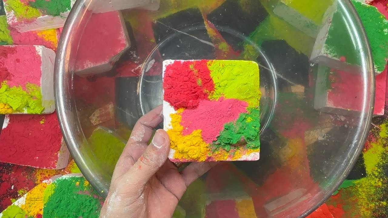 Colorful holipowder fill the Bucket Clear | Oddly Satisfying 