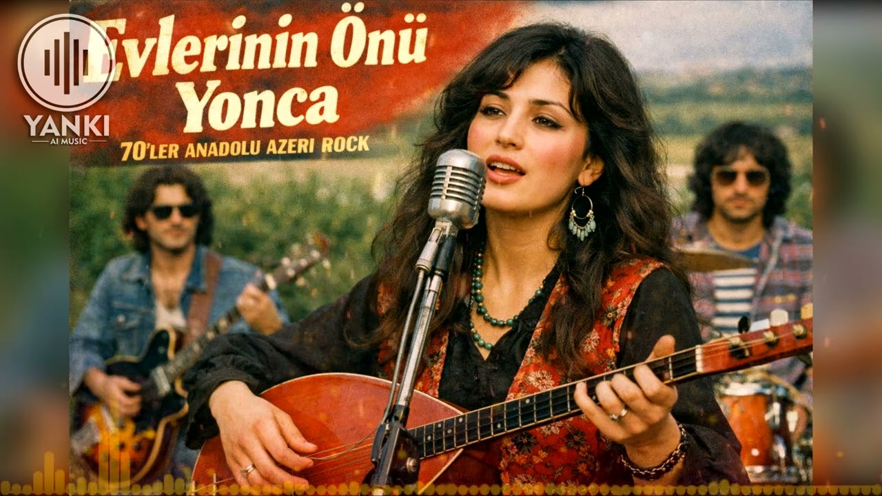 Evlerinin Önü Yonca | 70s Anatolian Azeri Rock Cover (Suno AI)