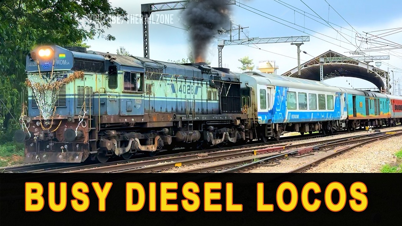 Busy ALCOs and EMD Shunting Trains #diwali #bonus #railgadi #locomotive #loco