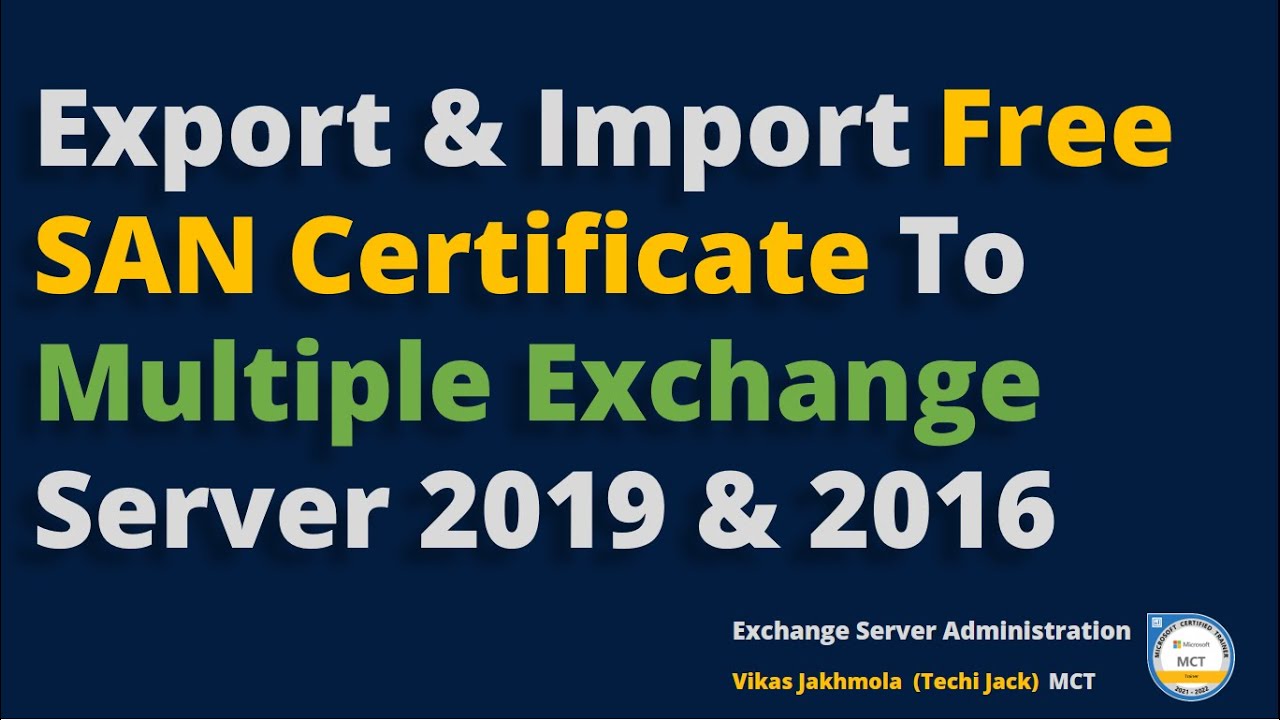 Экспорт/импорт сертификата на второй сервер почтовых ящиков — сервер Exchange — Techi Jack