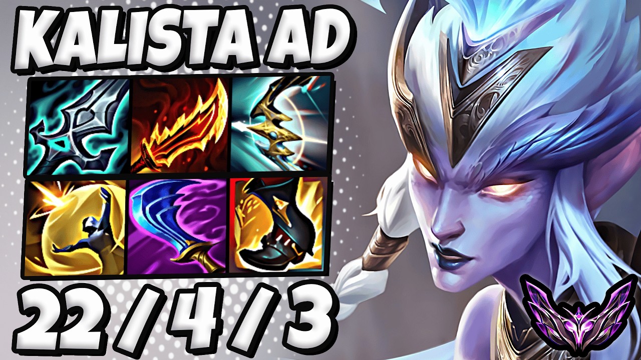 Kalista vs Jhin ADC [ QuadraKill ] Korea Master Patch 25.21 ✅