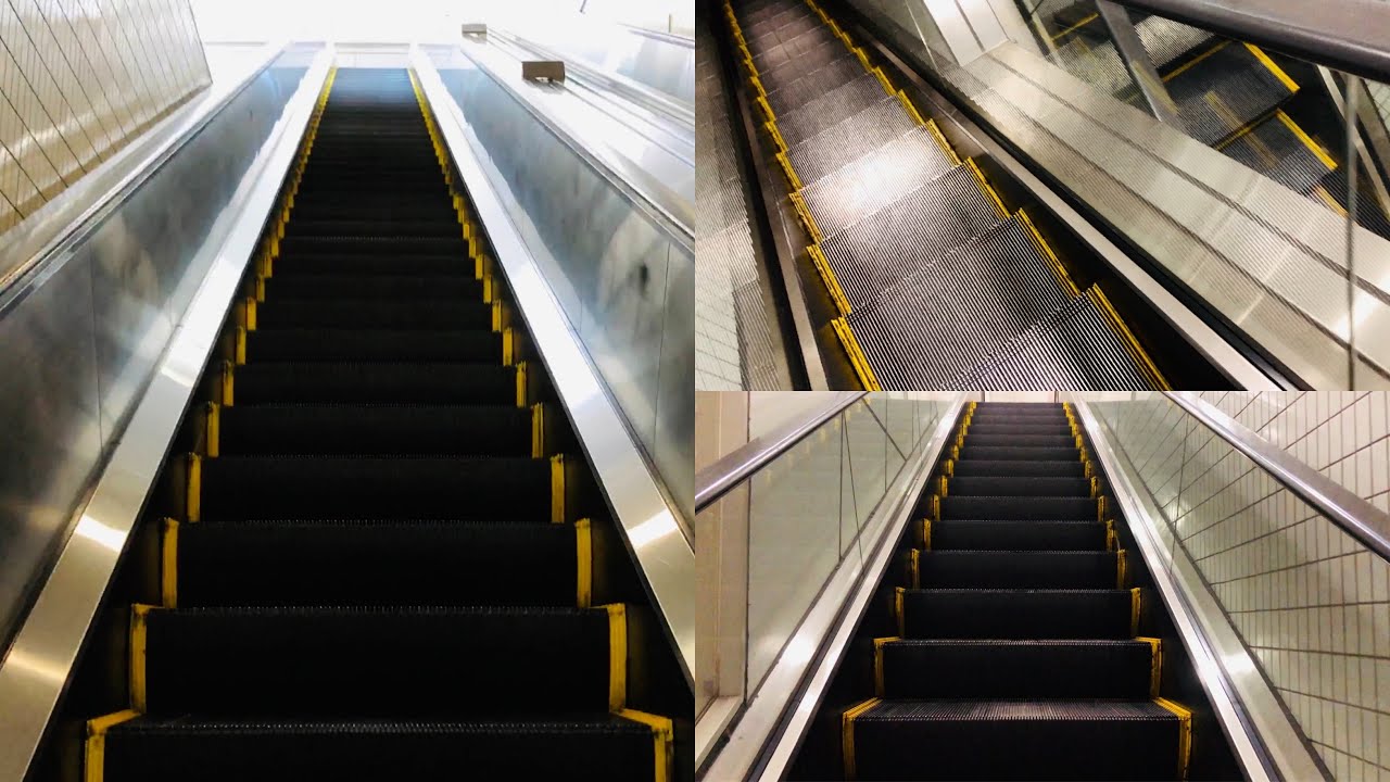 【レア仕様 Zシリーズ】長いエスカレーター (三菱製) 名古屋市営地下鉄桜通線徳重駅 Mitsubishi Long escalator Subway Tokushige Station