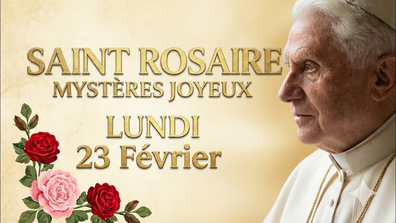 🌹 Santo Rosaire Lundi 23 février Mystères Joyeux 🌹
