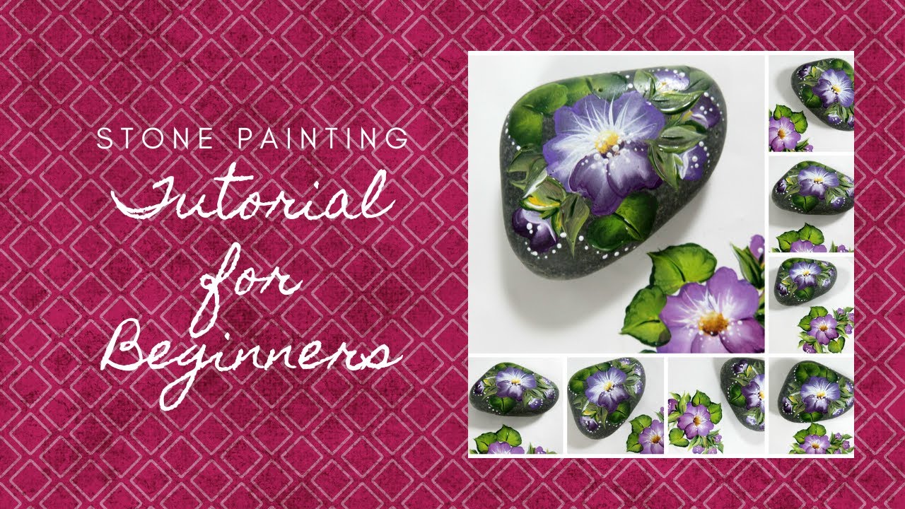 STONE PAINTING TUTORIAL FOR BEGINNERS | How to Paint Rocks | Simple  Aressa1 | 2020