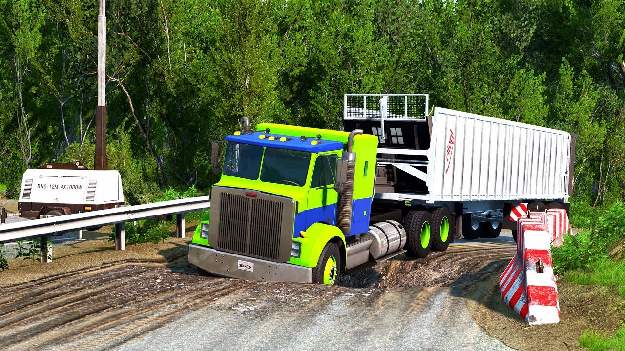 TRUCKS VS POTHOLES | BeamNG Drive #12