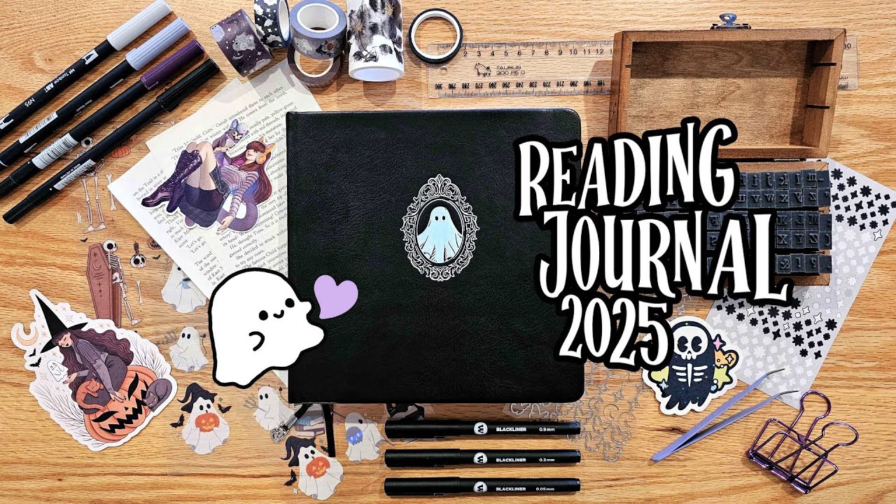 Showing off my FIRST Reading Journal | 2025 Setup Flip Through 👻💜