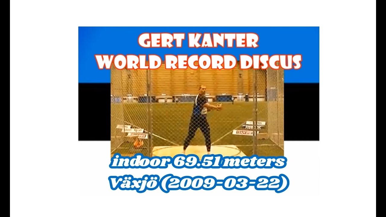 Gert Kanter WORLD RECORD DISCUS indoor 69.51 meters V&auml;xj&ouml; (2009-03-22).