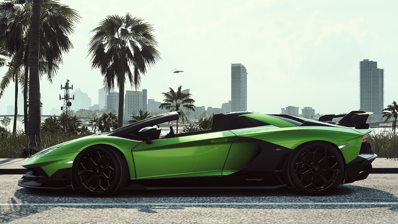 Need For Speed Heat Lamborghini Aventador SVJ Roadster test drive (NFS)