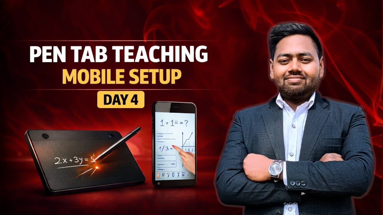 How to Teach Online Using Pen Tab & Mobile | Zero to Pro – Pen Teb Se Teaching | Day 4