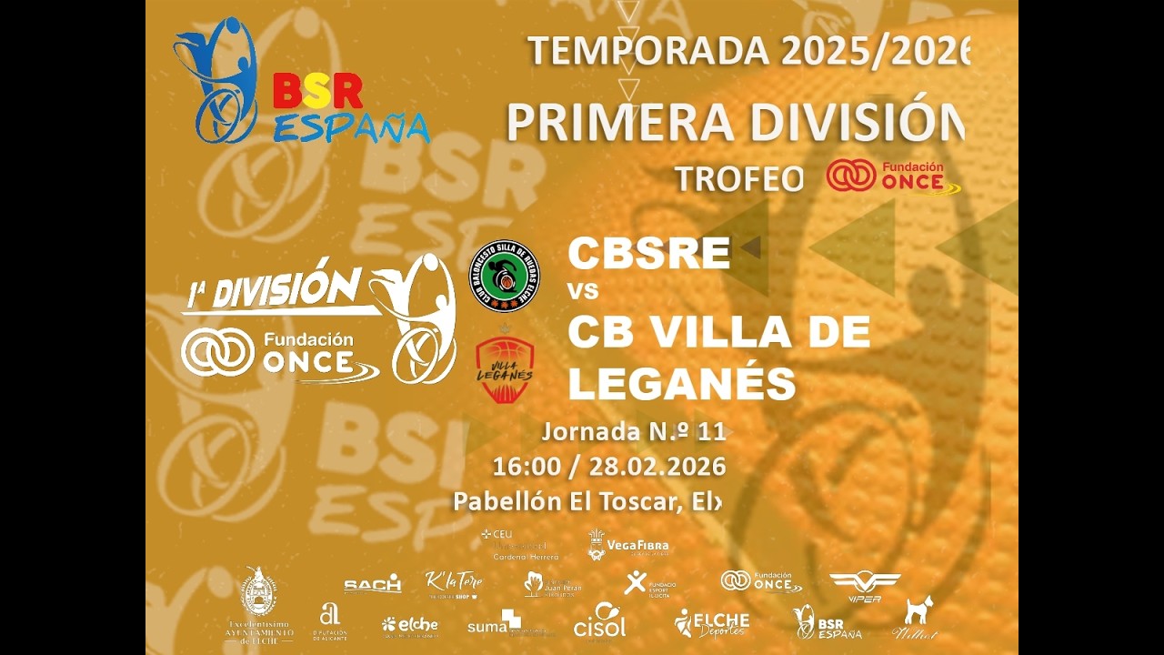 CBSR ELCHE - CB VILLA DE LEGAN&Eacute;S (T&ordf; 25/26, jornada 11&ordf;)
